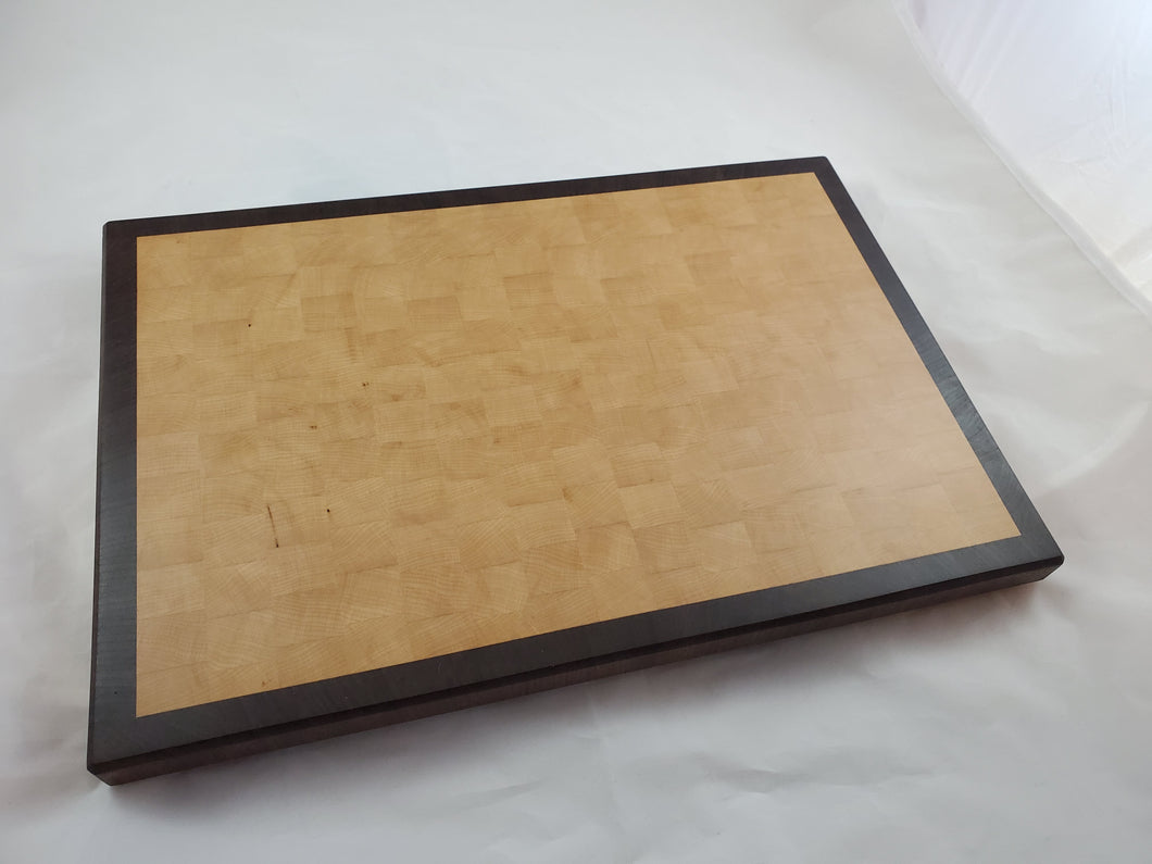 Maple and Walnut End Grain Cutting Board