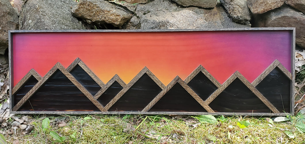 Mountain Art - Sunset (10x32
