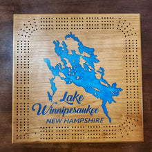 Load image into Gallery viewer, Lake Winnipesaukee Cribbage Board - 4 Track
