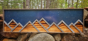 Mountain Art - Starry Night (10x32")