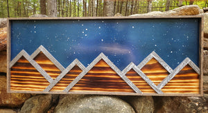 Mountain Art - Starry Night (10x24")