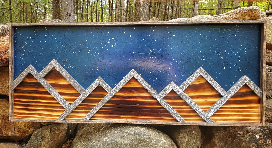 Mountain Art - Starry Night (10x24
