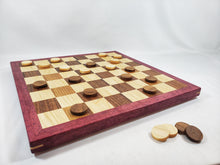 Load image into Gallery viewer, Walnut and Maple Chess/Checkerboard
